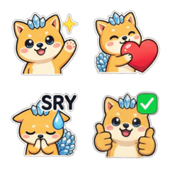 藍晶QQ柴犬日常表情貼