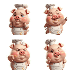 粉紅豬興奮到模糊