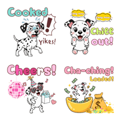 快乐的大理石纹斑点狗 English