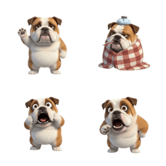 Cute and Funny bulldog emoji