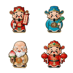 福祿壽喜萌財神(40組)