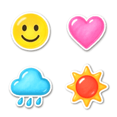Puffy Weather and Smiley Sticker emoji