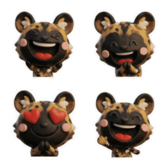 Animated 3D African wild dog  26