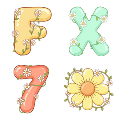 Daisy Pastel Uppercase & Number