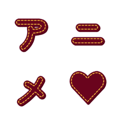 動態手作縫線 字母表情貼 059