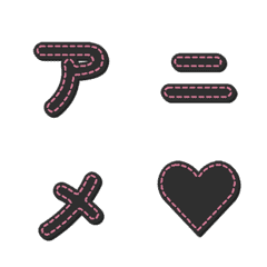 動態手作縫線 字母表情貼 050