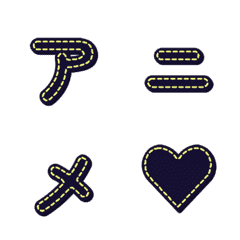 動態手作縫線 字母表情貼 055