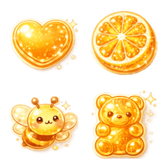 Sparkling Emojis Plump Orange Gel