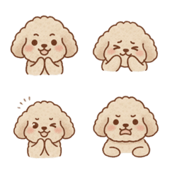 Cute Fluffy Toy Poodle Emoji