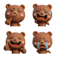 Animated 3D Brown bear  26