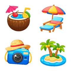Emoji summer colourful v.1