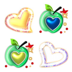 APPLE GREEN KAWAII HEARTS 02