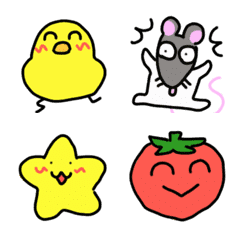 Relaxed and moving emojis