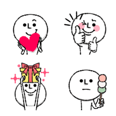 funny白い人♡動いて伝える絵文字