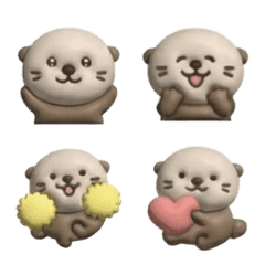 【ラッコの赤ちゃん♡】3Ｄぷくぷく絵文字