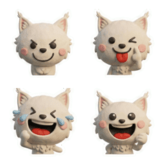 3D White Maine Coon 25