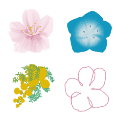 3種のお花絵文字