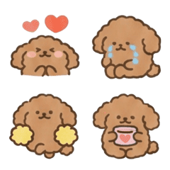 ゆるいトイプードルの赤ちゃん毎日絵文字