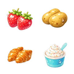 Cute Grocery Shopping Line Emoji
