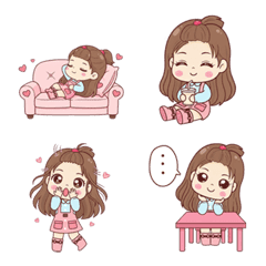 น้องไข่มุก งานหนักคนไม่พัก อิโมจิ