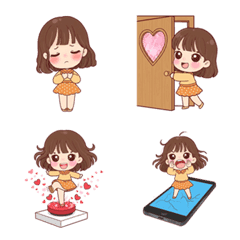 สาวสวย ส่งรัก คิดถึง น้องน้ำชา อิโมจิ