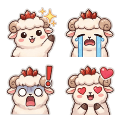 紅寶QQ咩咩羊：大動作反應表情貼