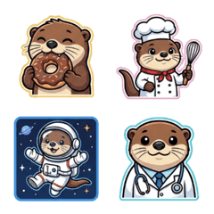 The little otter is cute.