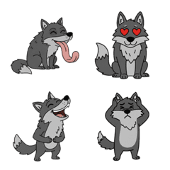 괴짜 늑대 이모지