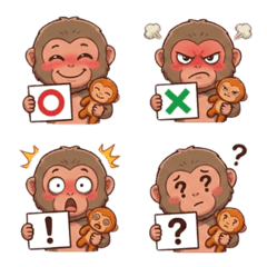 搞怪小猴表情貼