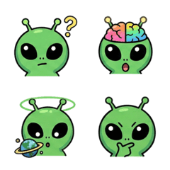 51 Alien Buddies Attack! Daily Emoticons