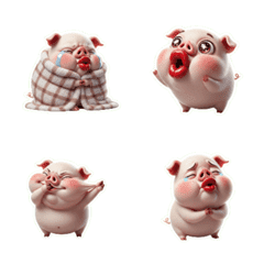 Helpless Fat Pink Pig