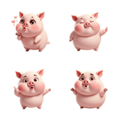 Drooling Wolf & Pink Piglet Hungry T