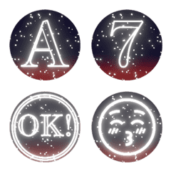 會動▶️紅色星空閃亮裝飾文字♪可愛風格