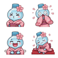 櫻花季限定!瓶瓶寶和服療癒貼圖 II