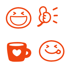 基本のハンコ風♡使いやすい絵文字