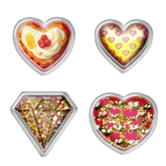 12D06 GLOSS HEART GOLD RED