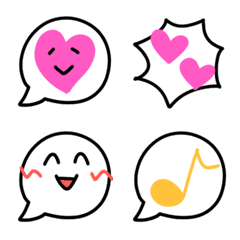 Emojis in speech bubbles