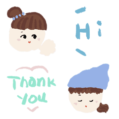 Hand-Drawn Girl Emojis