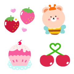 A cherry-colored bear