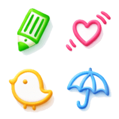 Simple puffy Outline Emoji