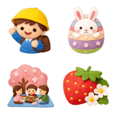 Felt fabric warm Spring Emoji