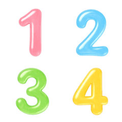 อิโมจิตัวเลข : ลูกโป่งคิ้วท์ป๊อป