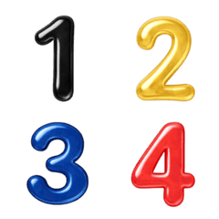 อิโมจิตัวเลข : ลูกโป่งคิ้วท์ป๊อป ชุดสอง