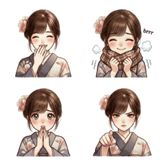Expressive Kimono Girl for All Seasons