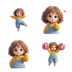 เด็กผู้หญิงหลายท่าทาง 1