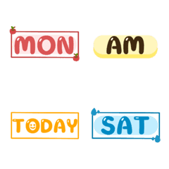 可愛手帳行程Emoji｜記事本標籤貼紙