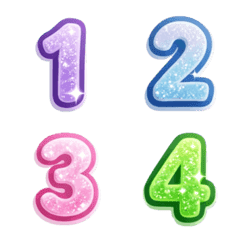 Emoji : Jelly Sparkle Numbers