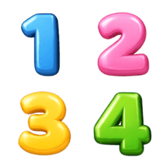 Numbers emoji : Shiny Pop Digits cute