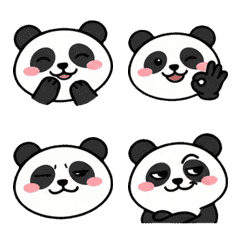 Round Black Panda  20