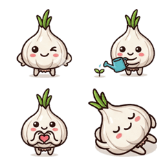 蒜你厲害：情緒多樣的蒜頭小人